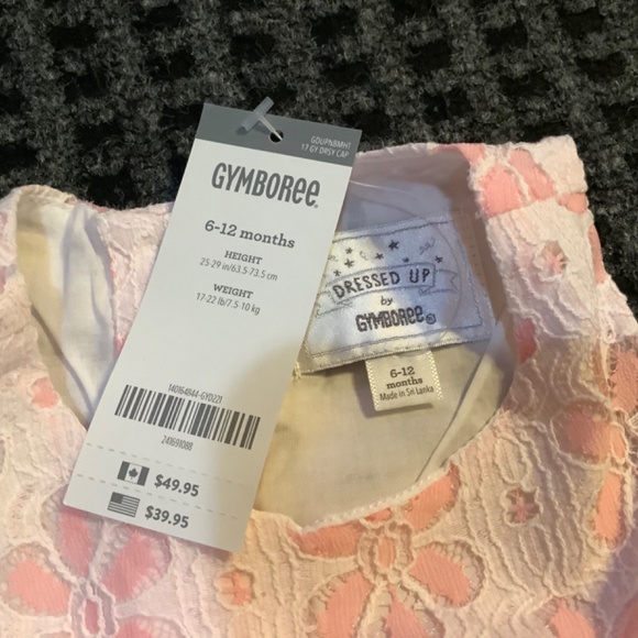 Gymboree baby girls pink lace Easter spring summer dressy dress 6-12 months - Picture 3 of 4